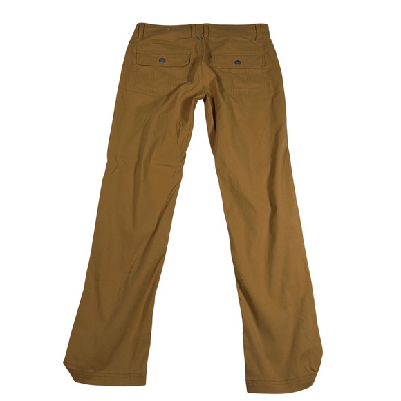 Prana Halle Hiking Pants Womens 8 Regular Brown Ochre Stretch Zion Roll Up Leg - Picture 5 of 9